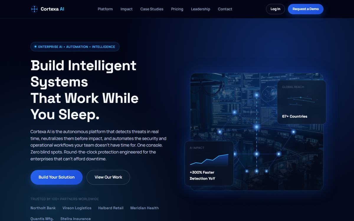 Скриншот сайта «Cortexa AI»